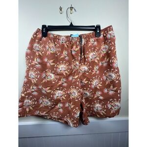 PATAGONIA BOARD SHORTS SWIM TRUNKS MEN'S SIZE XL WITH 9" INSEAM Floral Rust